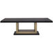 Judson 100 X 46 inch Black / Warm Brass Dining Table